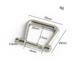4/20/100PCS Metal Removable Shackle Screw Clasp For DIY Leather Craft Bags Strap Webbing D Ring Buckle With Screws Accessories