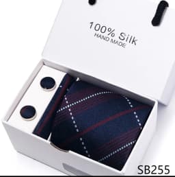 Classic Style 65 Colors Sales Silk Tie Handkerchief Cufflink Set Men Necktie Box Solid Color Sky Blue Fit Wedding Office Cravat