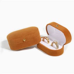 Felt Ring Box mini Portable Ear Stud Jewelry Box Wedding Ring Pair Box Jewelry Storage Box