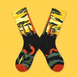 1 Pair Canvas Lattice Plant Art Funny Socks Women Novelty Abstract Cute Socks Women Jacquard Crew Female Calcetines Divertidos