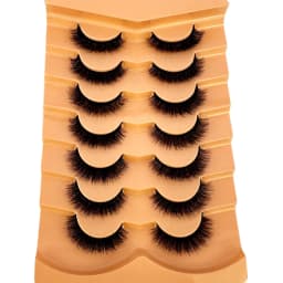 New 7 Pairs of Thick, 3D Simulation Mink Fur Fake Eyelashes Short, Dramatic Fake Eyelashes Wholesale Full Line Fake Eyelash Make