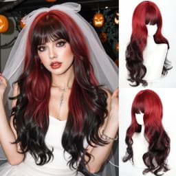 OLACARE Long Body Wave Black Brown Purple Cosplay Wigs Heat Resistant Synthetic Wigs Middle Part Natural Lolita LM Wigs Women