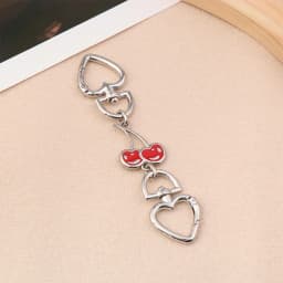 〔CC88〕1Piece Heart Buckle Cherry Bag Chain DIY Bag Strap Extension Replacement ,Women's Bag Decoration