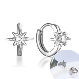 925 Sterling Silver Ear Needle White Zircon Silver Series Earrings ins Tassel Pendant Hoop Earrings For Women Advanced Jewelry