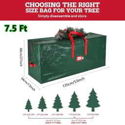 Christmas Tree Storage Bag, Fits 4FT to 9FT Artificial Trees, Waterproof Xmas Storage Box with Durable Handles
