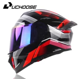 Uchoose DOT Approved Full Face Helmets Crash Motorbike Protective Gear Men Women Flip Up Helmet Motorcycle Double Sun Visor