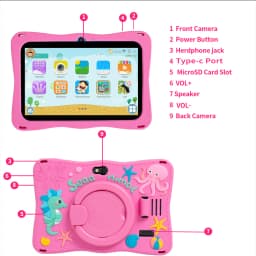 New Kids Tablet 7 Inch Quad Core Android 4GB/64GB Google Play WiFi Bluetooth Cheap and Simple Children's Favorite Gift Tablet Pc