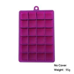 With Lid / No Lid 24-Hole Silicone Ice Tray Square Box Auxiliary Food Puree Cheese Jelly Mold Bar Kitchen Tool Cocktail Cube