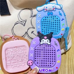Creative Cartoon Maze Decompression Healing Magnetic Steel Ball Graffiti Drawing Board Keychain Bag Pendant Gift For Girlfriend