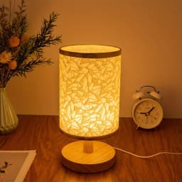 Fabric - Shaded Table Lamp, USB - Powered, Eye - Caring Warm Monochromatic Light, for Bedroom and Living Room Decoration.