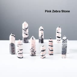 1pc Crystal Tower Point Wand Reiki Healing Stone Rose Quartz Amethyst Energy Ore Mineral Polished Crafts Home Decoration