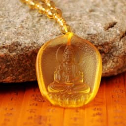 Handmade Necklace Nepal Buddhist Mala Stone Beads Buddha Statue Pendant Necklace Statement Buddha Lucky Amulet Pendant Necklace