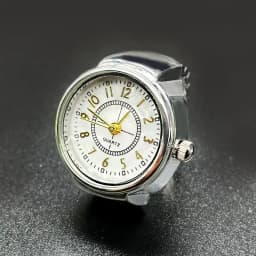 Creative Alloy Shell New Hot Selling Finger Circular Arabic Numeral Scale Dial Couple Men's And Women's Ring Watch