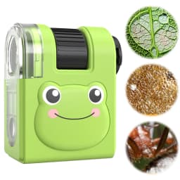 80x Mini Microscope with LED Flashlight Portable Microscope Pocket Microscope Christmas Birthday Gifts for Girls&Boys