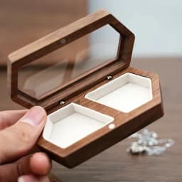 Personalized Wooden Ring Box with Acrylic Cover Custom Engraved Engagement Ring Holder Unique Wedding Ceremony and Proposal Gift