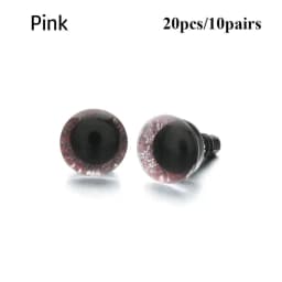 10Pairs 10mm Puppet Crystal Eyes Glitter Crystal Eyes Stuffed Toys Parts Eyes Crafts with Washer DIY Doll Accessories