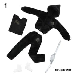 9 Styles Male/Female Doll Clothing High Quality 2024 Fashion Casual Wear Shoes Velvet Sportswear Caps 30CM Doll