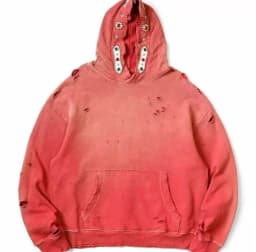 Kapital Self-Dependent Slim Fit Hand-Destroyed Rivet Sweatshirt Washed out Hoodie Commute Style Long Sleeve Cotton Crew Neck