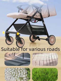 Portable Baby Stroller Lightweight Foldable Sit-Lie down Mesh Design Cool Breathable for Comfortable Riding