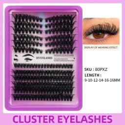 DINGSEN DIY Lash Clusters Thick Segmented Eyelash Extension 60D 80D 100D MIX Lashes Extension Cluster Lashes Individual Lashes