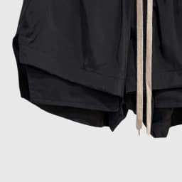 High Street Dark Style Slim Fit Pants with Slit Drawstring Shorts Women's Exlstic Waist Casual Pants Sexy Solid Color Shorts