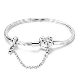 2026 Valentine New 925 Silver Pink Bow Full Diamond Bracelet Original 17-20CM Fit DIY Charm Women Birthday Jewelry Gifts