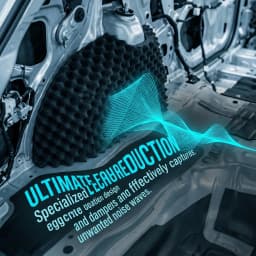 Self Adhesive 20mm High Density Egg Crate Foam Car Sound Deadening Mat, Automotive Hood Heat Insulation & Acoustic Noise Proofin