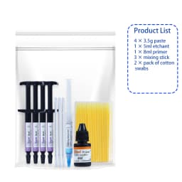 Dental Orthodontic Adhesive Light Cure Glue Kit Blue Glue Green Glue Paste Primer Etching Invisible Bonding For Brackets Braces