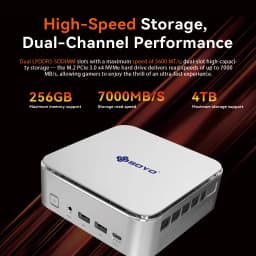 SOYO S4 PLUS Mini PC AMD Ryzen 7 H255 LPDDR5 24GB RAM 512GB PCIe3.0 NVMe SSD WiFi6 BT5.2 8K DIY Gaming Desktop Computer Compact Mini Workstation For Home Office Game Entertainment