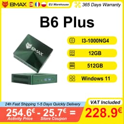 Bmax B6 Plus Mini Pc Intel I3 1000Ng4 12Gb Ram 512Gb Ssd Rom Windows 11 Wifi USB HDMI Bluetooth 4.2
