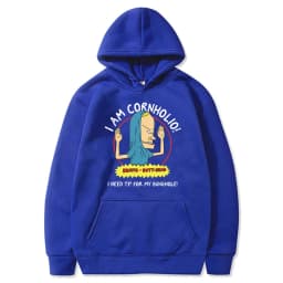 I Am Cornholio Hoodie Beavis and Butt Head Sweatshirt I Need T P for My Bunghole Hoodies Beavis Scary Art Gift Men Clothes Tops