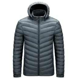 Lightweight Padded Hooded Jacket for Men Long Style Baseball Collar down Jacket Youth Fashion Other Fillings