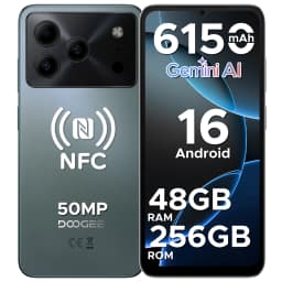 DOOGEE Note56 Plus Android 16 Smartphone 48GB 256GB 6150mAh Large Battery 6.56'' 90Hz Display 50MP Camera NFC Mobile phones