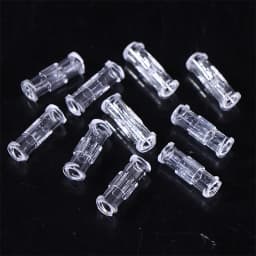 10PCS Leak-Proof Double Helix Luer Lock Adapter Medical Sterile Syringe Connector Transparent Plastic for Veterinary Use