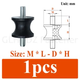M4-M8 Male-Male Thread Rubber Shock Absorber Crash Pad GVV-Type Damper Noise Reduction Anti Vibration Isolation Mount