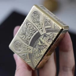 ZORRO 912 912S Retro High End Heavy Armor Brass Titanium Windproof Kerosene Lighter 3/5 Hinge Metal Gasoline Lighter Men's Gift