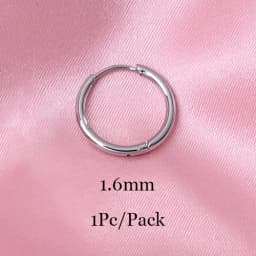 6/8/10/12mm Tiny Korean Small Stainless Steel Round Mini Little Good Huggie Hoop Earrings for Women Cartilage Piercing Loop Ring
