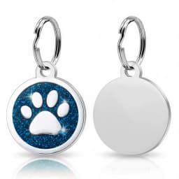 Free Personalized Dog Cat Plate Tags Engraved Puppy Pet ID Name Collar Tag Alloy Paw Glitter Pendant Pets Dogs Accessories