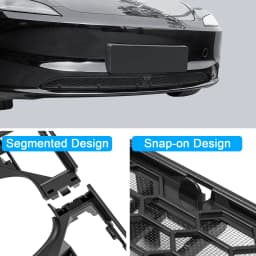 Grille Mesh Inserts for New 2026 2027 Tesla Model 3 Highland with Front Camera Version Front Bumper Air Inlet Vent Grille Cover
