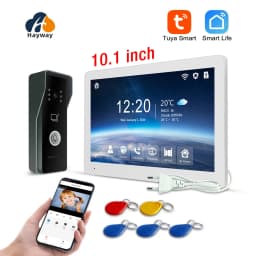 Hayway 10 " Tuya WiFI Smart 1080P Video Intercom System With Mobile Detection IPS Full Touch Monito ID Access Control Unlocking