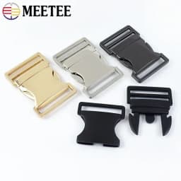 2/3/4Pcs Meetee 20-38mm Metal Side Release Buckles for Backpack Strap Pet Collar Belt Fast Clasp DIY Hardware Sewing Accessories