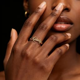 Custom Cursive Name Adjustable Ring Personalized Script Name Rings For Women Couple Name Ring Jewelry Mom Sisters Best Gifts