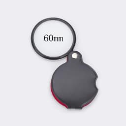 50/60mm Mini Magnifying Glass 6/8X Folded Leather Case Portable Handheld Read Newspaper Jewelry Gift Single Glass Lens Magnifier
