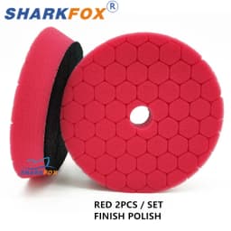 Sharkfox Polishing Pads 5/6 Inch Germany Foam Buff Sponge Pads Auto Car Buffing Pad Set for DA/RO Polisher Buffer Tools