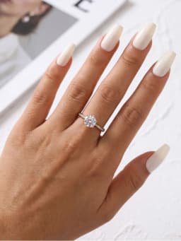 DW Luxury 0.5-2CT Moissanite Diamond Rings for Women Engagement Real 925 Sterling Silver Original Wedding Gemstone Fine Jewelry