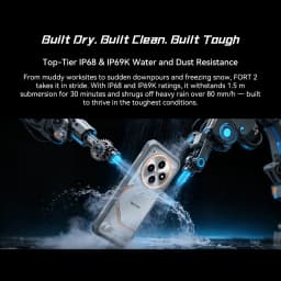 Blackview FORT 2 [No EU Charger] Rugged Smartphone 24(8+16)GB+256GB 5000mAh 18W Android 15  6.56'' HD+ IPS NFC/GPS  Dual SIM