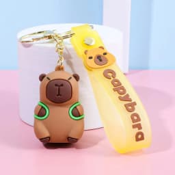 Capybara Keychain PVC Soft Key Accessories Cute Party Gifts for Christmas for Boys and Girls Key Buckles Metal
