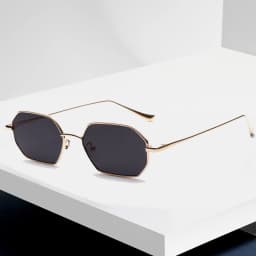 DOHOHDO Retro Metal Small Frame Sunglasses Men Women Vintage Square Black Pink Red Sun Glasses Fashoin Brand Eyeglasses UV400