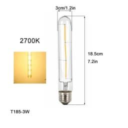 100-240V 6000K LED Filament Light Bulb 110V 120V 6500K Tubular Edison Bulbs T10 T185 T225 T30 T300 Long Tube 4W 6W 8W LED Bulb
