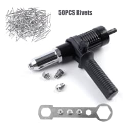 2.4-4.8 MM Effort-less Electric Rivet Gun Adapter Kit High Efficiency Cordless Home Riveting Nut Machine Tool For Electric Drill